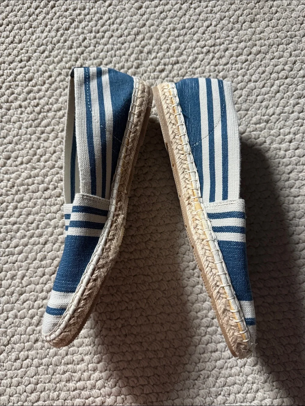 Christopher & Banks Blue and White Striped Espadrille Flats